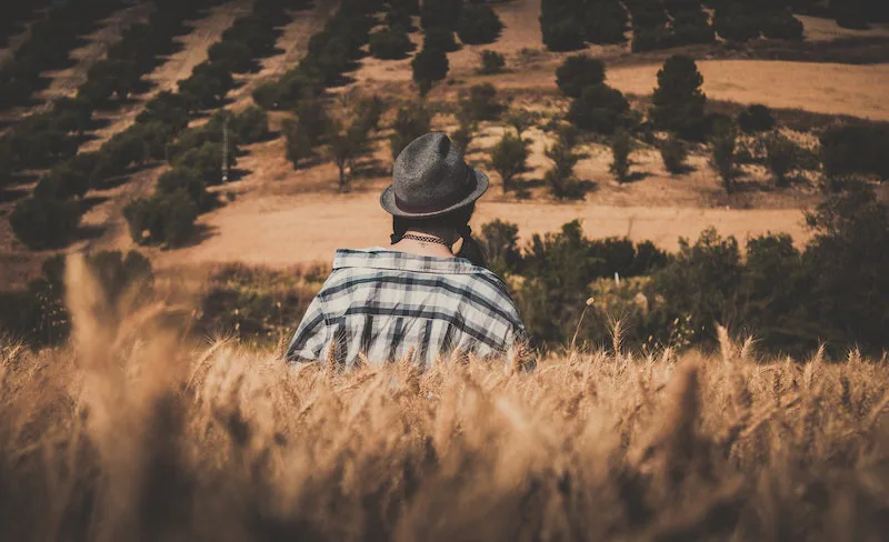 A person sitting alone in a field, reflecting on change, independence, and the emotional transition after graduation.